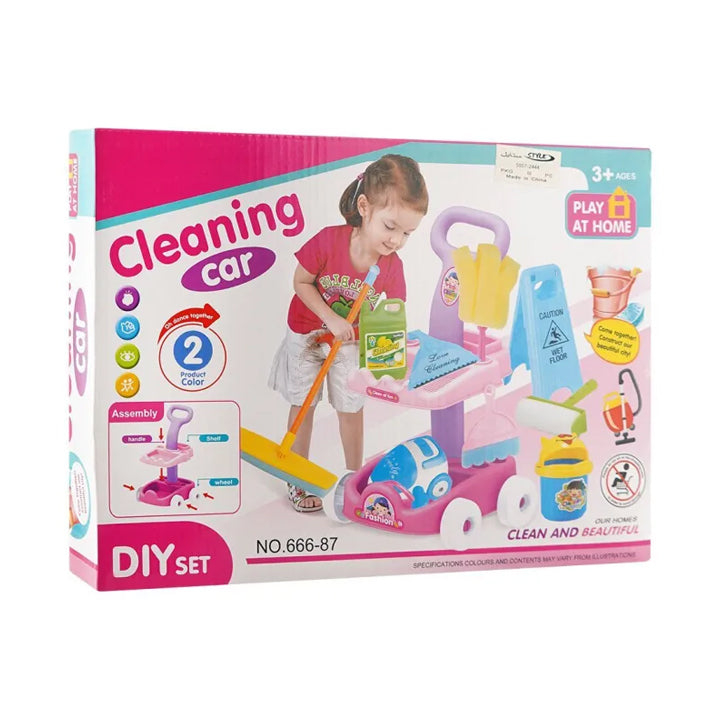 Kids Cleaning Car Set – Pretend Play Home Appliance Toy