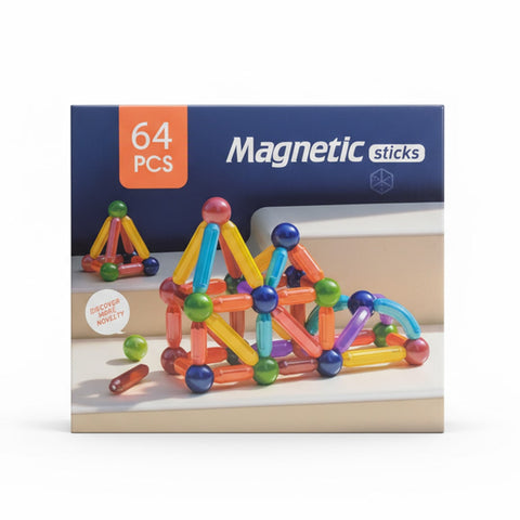 Magnetic Balls & Rods Building Set for Kids – 36/42/64 Piece Educational STEM Toy