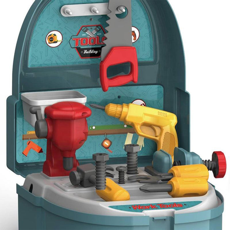 The Worker Construction Tools Set for Kids – 21 Piece Backpack Series