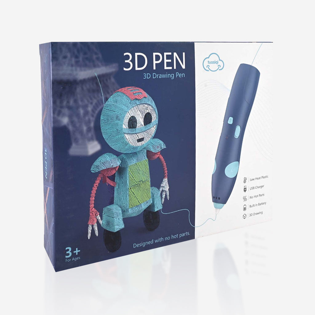 Creative 3D Printing Drawing Pen – USB 3D Pen with Safe Filament for Kids & DIY Arts