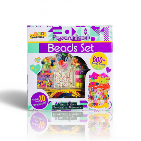 Kids Thread Beads Set – Art & Craft Jewelry Making Kit | DIY Lockets & Bracelet Set for Kids