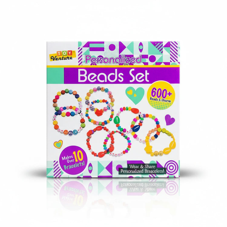 Kids Thread Beads Set – Art & Craft Jewelry Making Kit | DIY Lockets & Bracelet Set for Kids