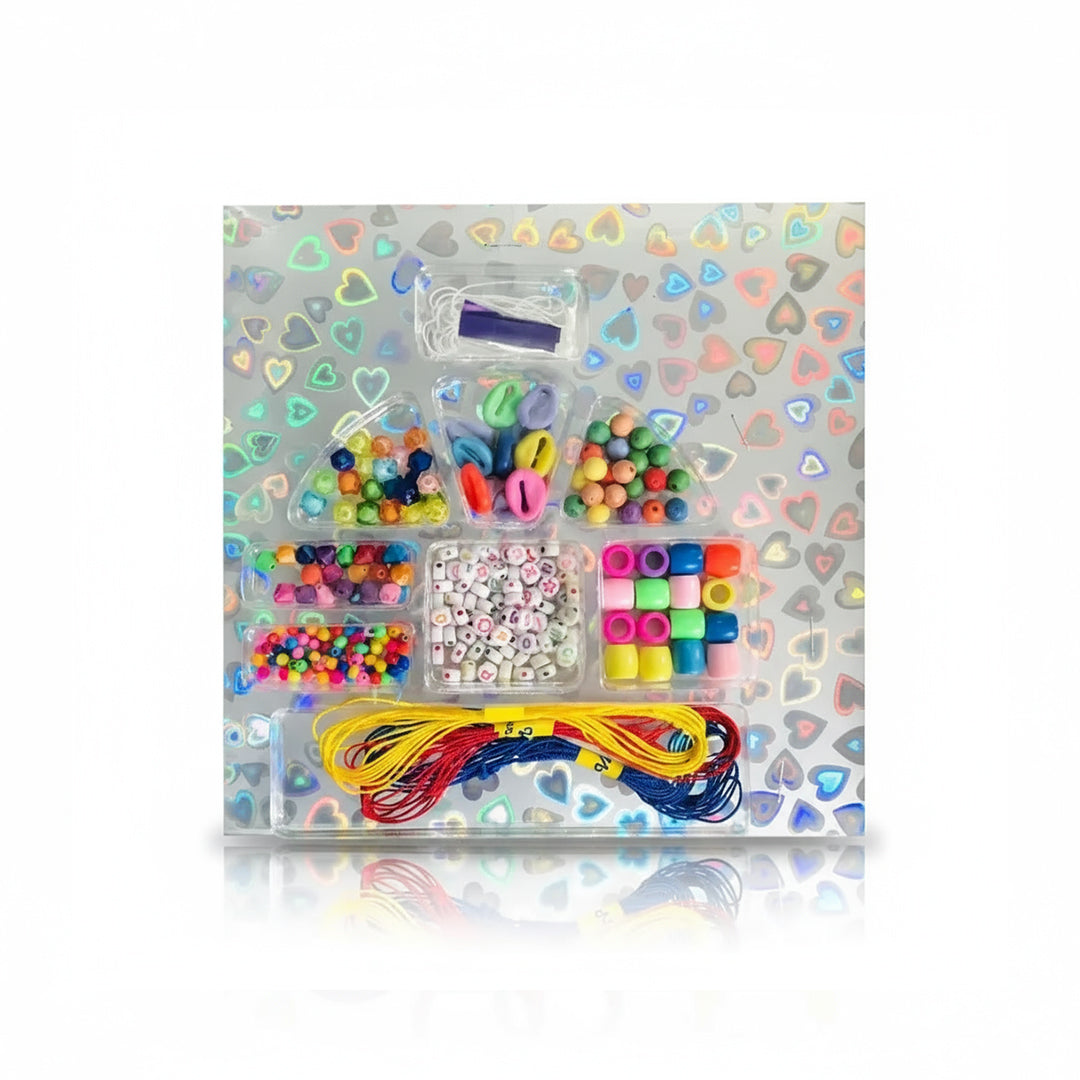 Kids Thread Beads Set – Art & Craft Jewelry Making Kit | DIY Lockets & Bracelet Set for Kids