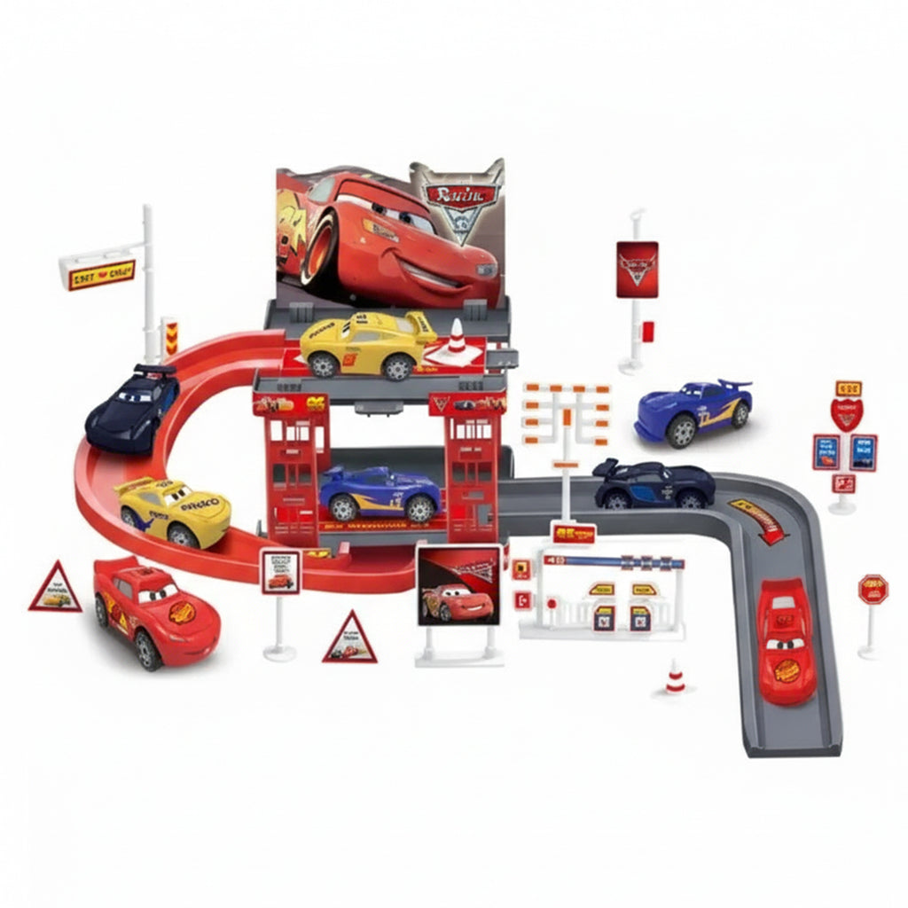 Cars Racing Track 29 Pcs Parking Garage Toy Set for Kids
