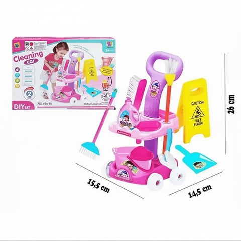 Kids Cleaning Car Set – Pretend Play Home Appliance Toy