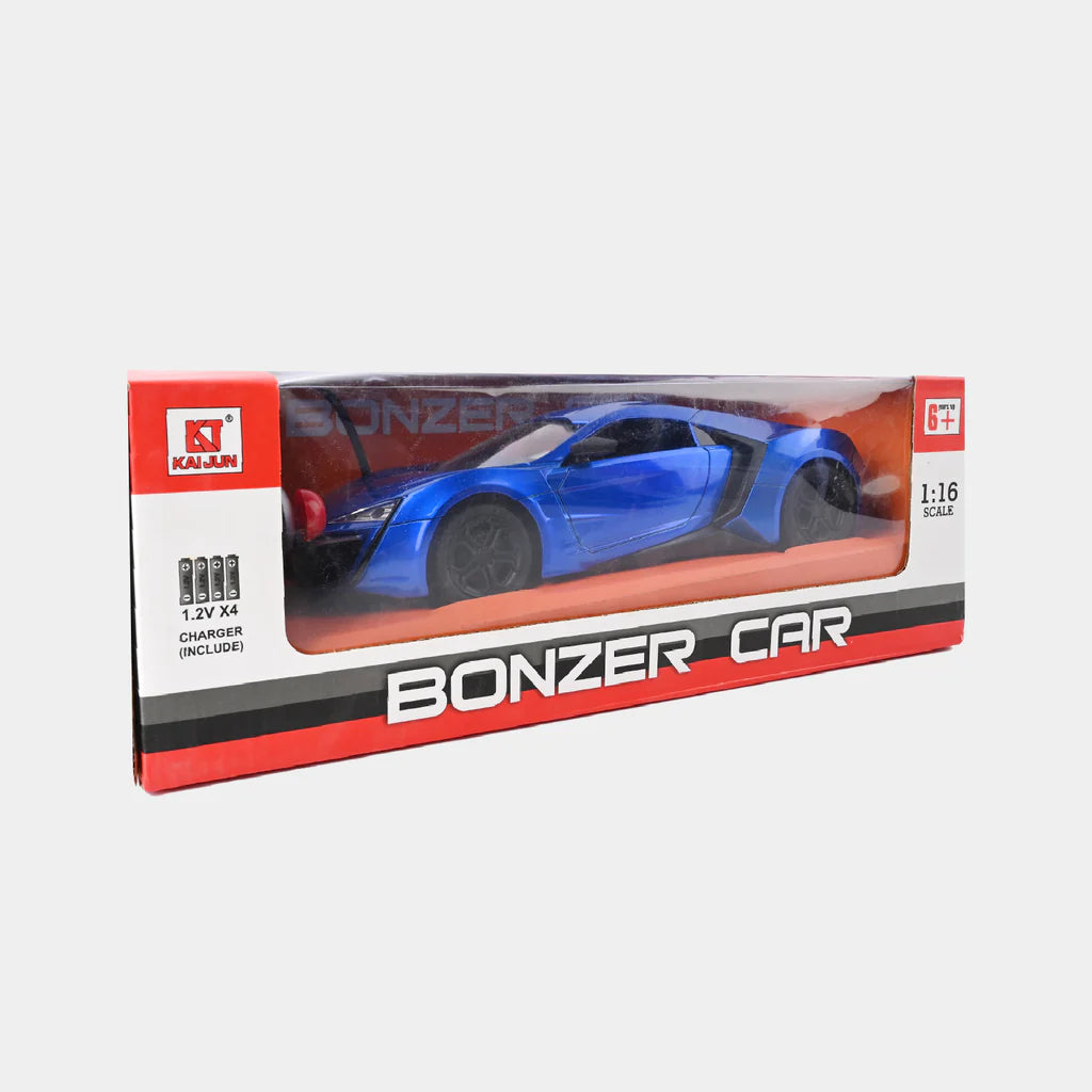 Remote Control Bonzer Car for Kids | Rechargeable RC Racing Car with Lights & Charger