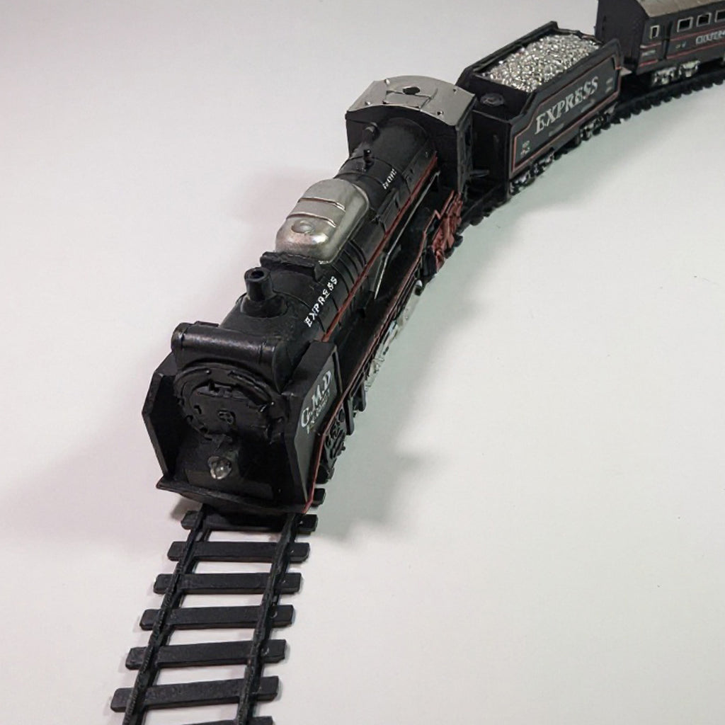 Black Battery Operated Train Toy with Headlight