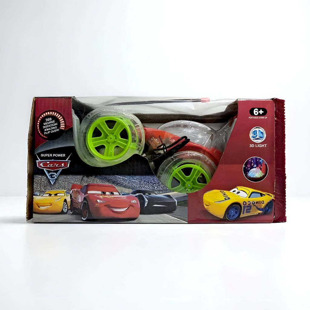 Character Remote Control 360 Stunt Car with Lights & Spins