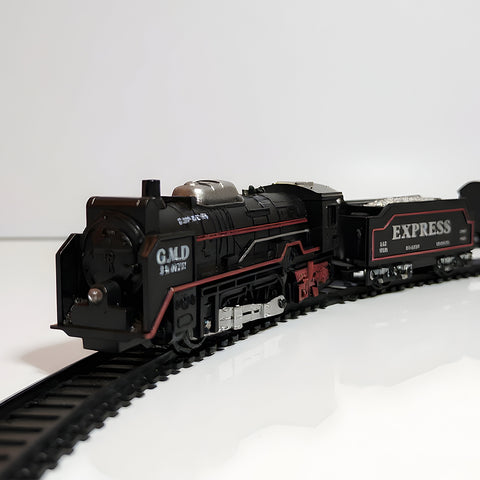 Black Battery Operated Train Toy with Headlight