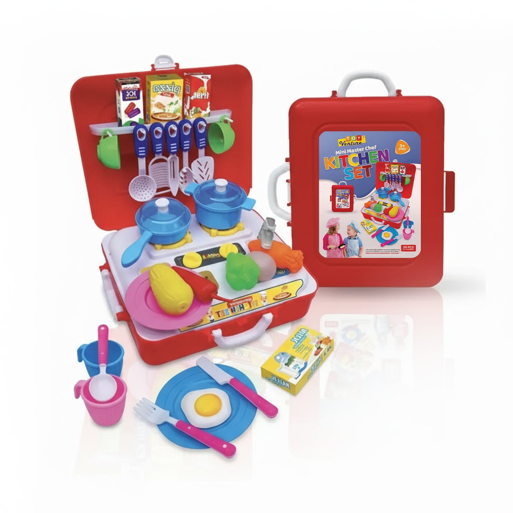 Mini Master Chef Kitchen Set for Kids | Red