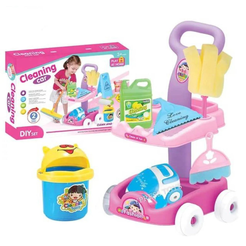 Kids Cleaning Car Set – Pretend Play Home Appliance Toy