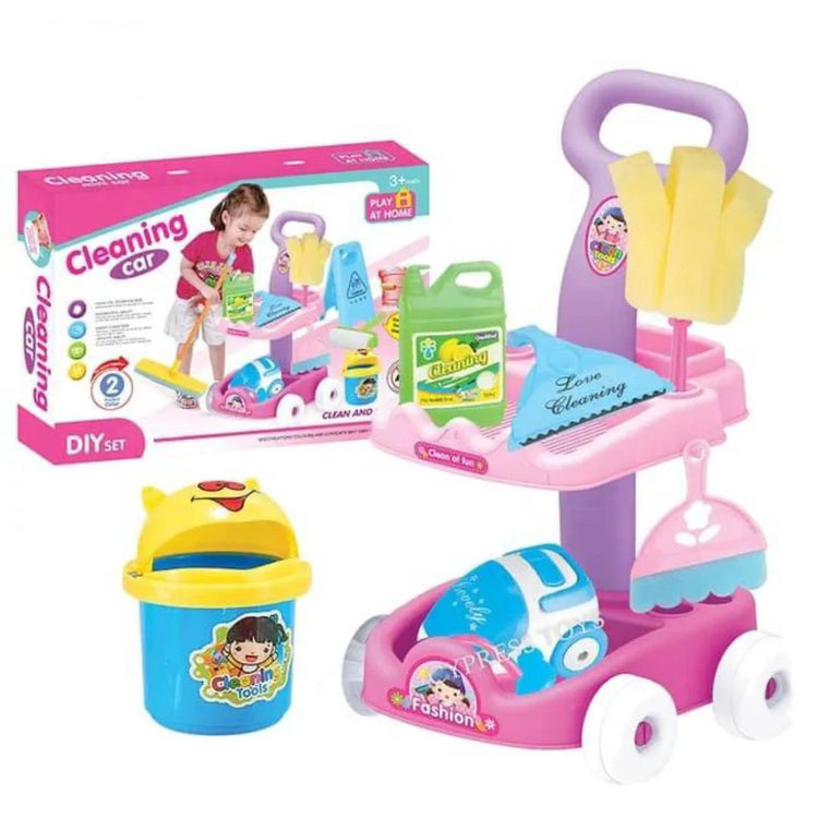 Kids Cleaning Car Set – Pretend Play Home Appliance Toy