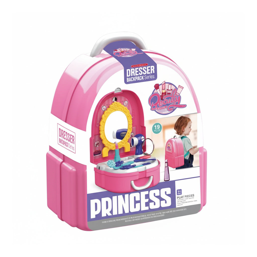 Little Stylist Dresser Set for Kids – 19 Piece Backpack Series