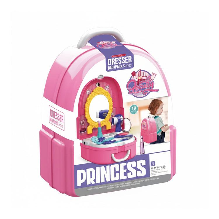 Little Stylist Dresser Set for Kids – 19 Piece Backpack Series