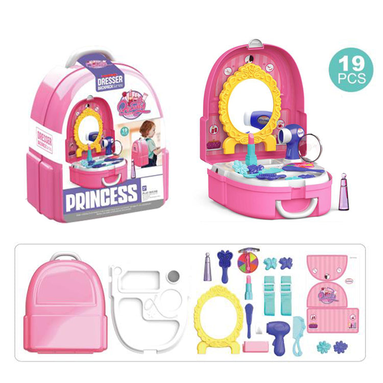 Little Stylist Dresser Set for Kids – 19 Piece Backpack Series