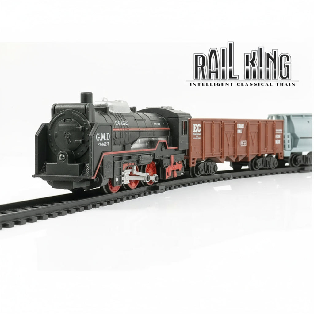 Rail King Intelligent Classical Train Set – 19 Pcs Battery-Operated Toy