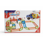 Race Track Car Adventure Toy Set for Kids – 47 Piece City Rescue Playset