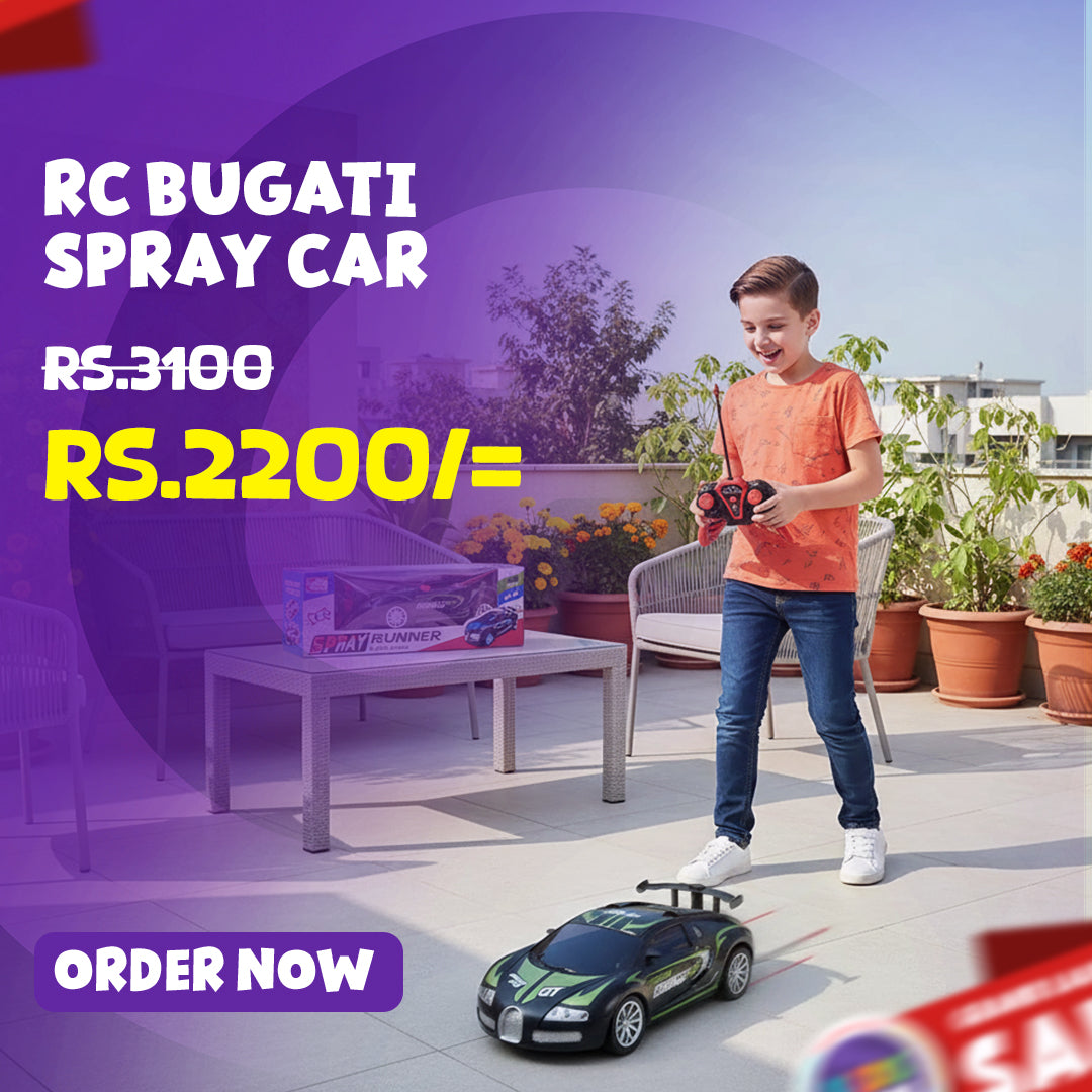 Remote Control Bugatti Spray Car