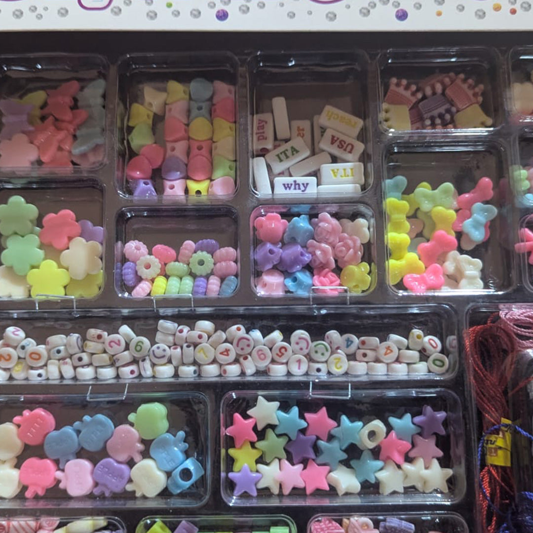 DIY Friendship Bracelet & Necklace Kit – Creative Bead Art and Craft Set for Girls