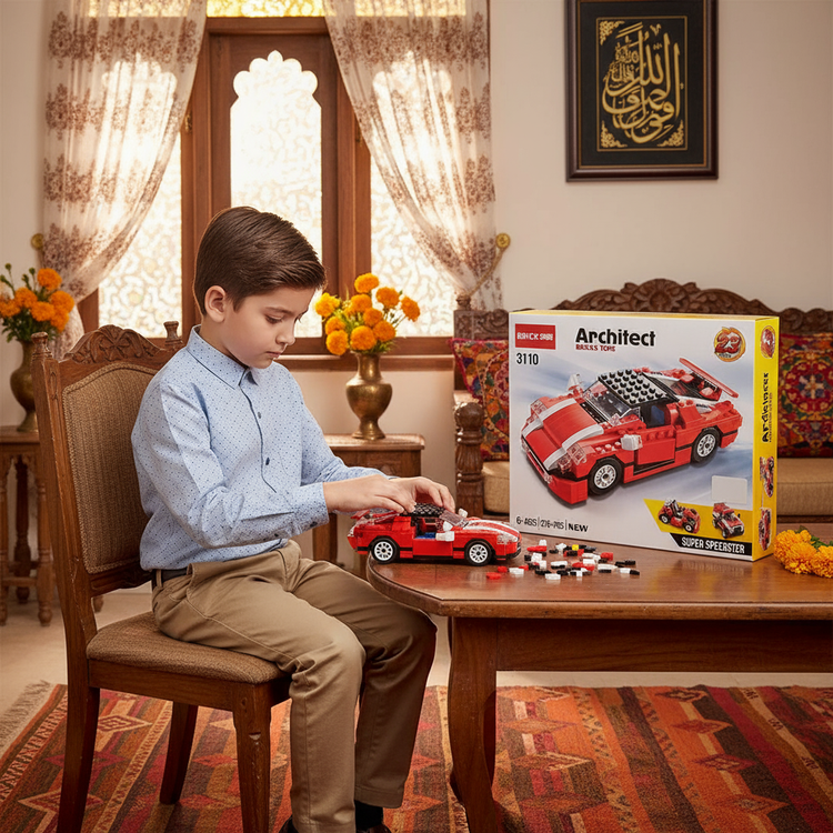 Architect Creator - 23 in 1 Super Speedster Race Car Building Blocks Set (278+ Pieces)