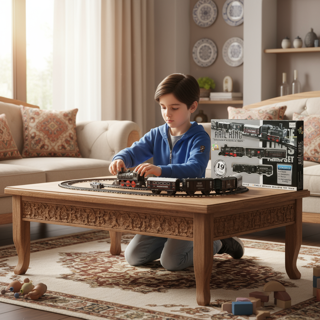 Rail King Intelligent Classical Train Set – 19 Pcs Battery-Operated Toy